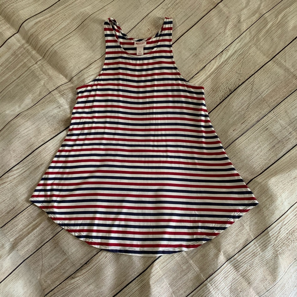 Red, white and blue tank top